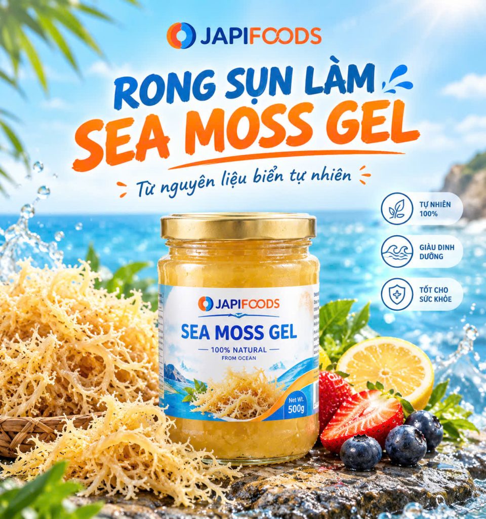 Rong sụn làm Sea Moss Gel- Thực phẩm tự nhiên giàu dinh dưỡng