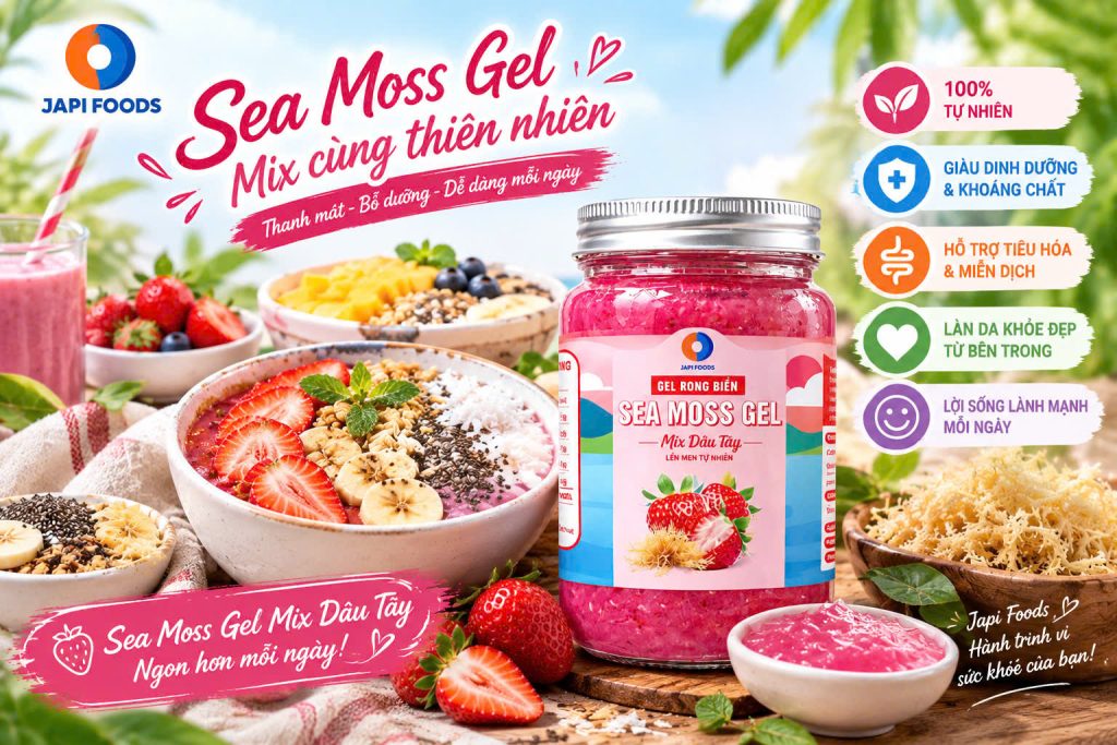 Sea Moss Gel mix với gì? Cách kết hợp thơm, ngon, dễ sử dụng