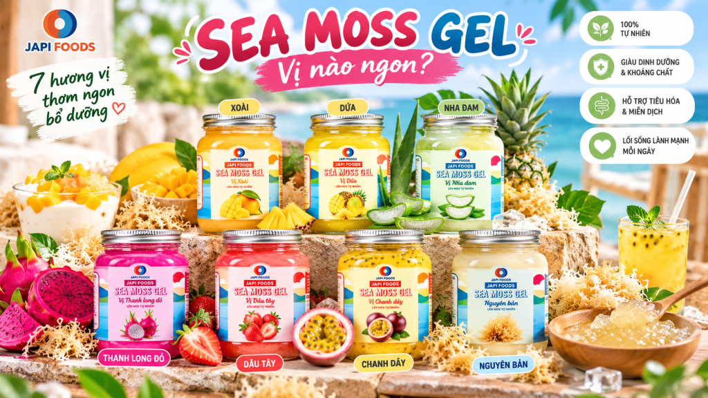 Sea Moss Gel vị nào ngon? 7 hương vị hấp dẫn tại Japi Foods